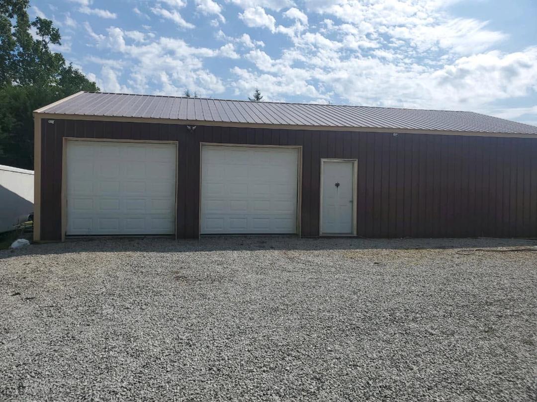 New overhead doors on a pole barn